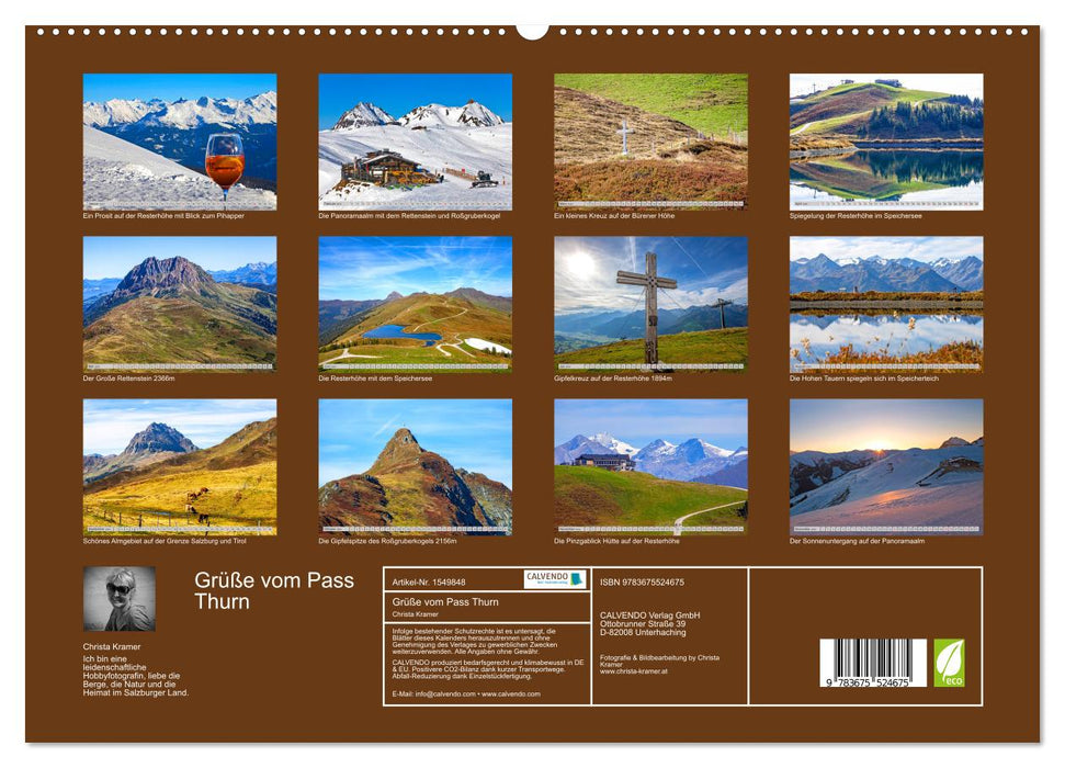 Grüße vom Pass Thurn (CALVENDO Premium Wandkalender 2024)