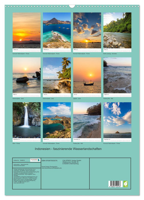 Indonesien - faszinierende Wasserlandschaften (CALVENDO Wandkalender 2024)