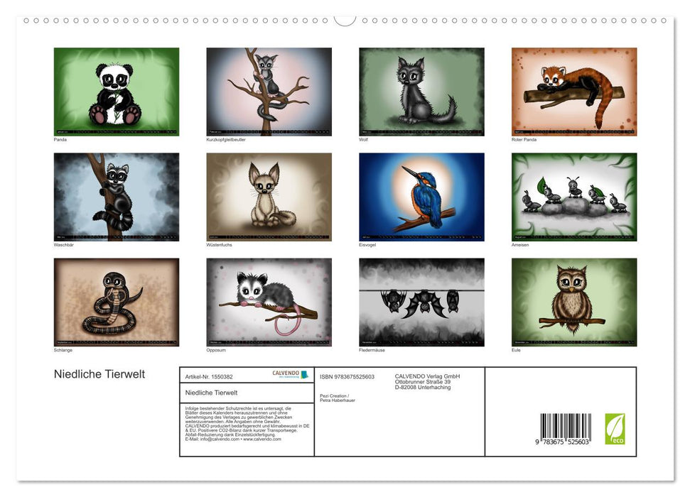 Monde animal mignon (Calendrier mural CALVENDO Premium 2024) 