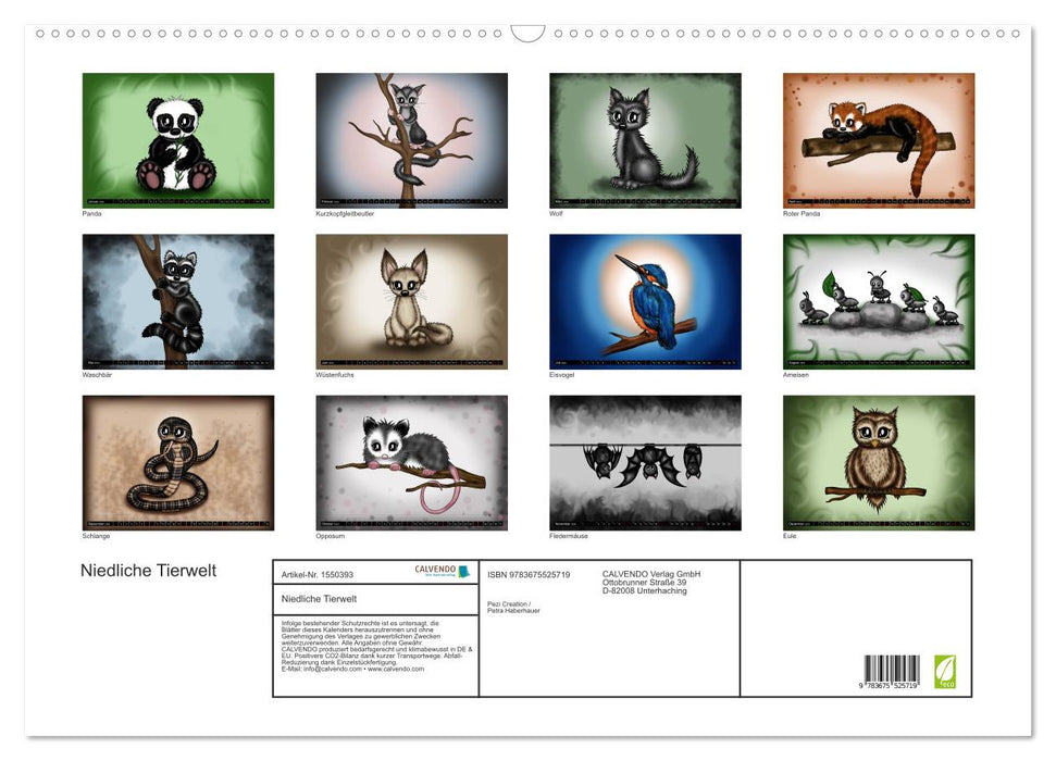 Niedliche Tierwelt (CALVENDO Wandkalender 2024)