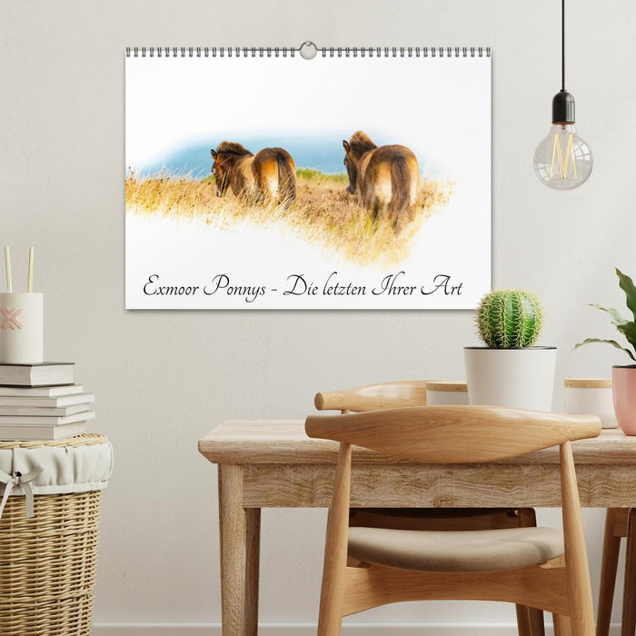 Poneys Exmoor - Le dernier du genre (calendrier mural CALVENDO 2024) 