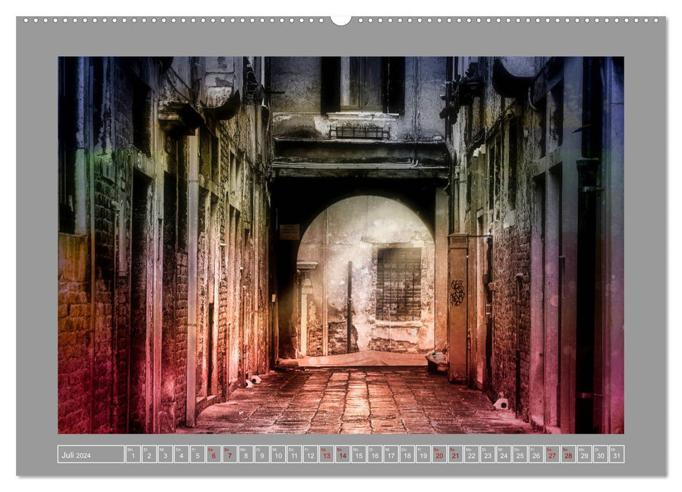 Dunkles Venedig (CALVENDO Premium Wandkalender 2024)