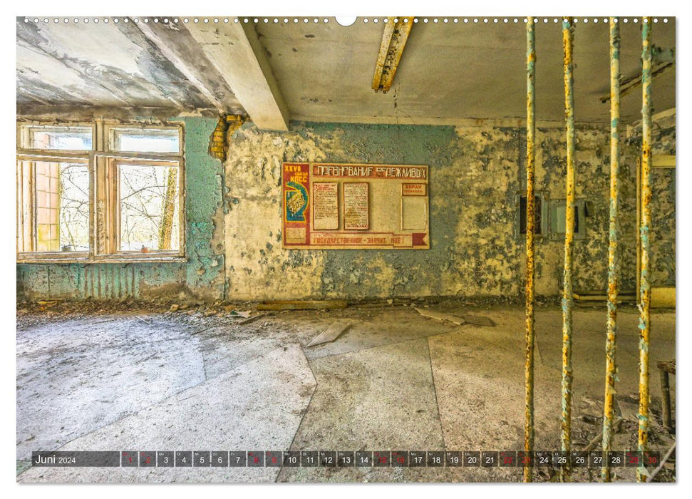 Tchernobyl - La zone d'exclusion autour de la centrale nucléaire (Calendrier mural CALVENDO Premium 2024) 