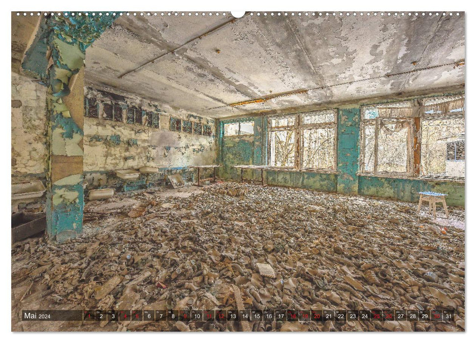 Tchernobyl - La zone d'exclusion autour de la centrale nucléaire (Calendrier mural CALVENDO Premium 2024) 
