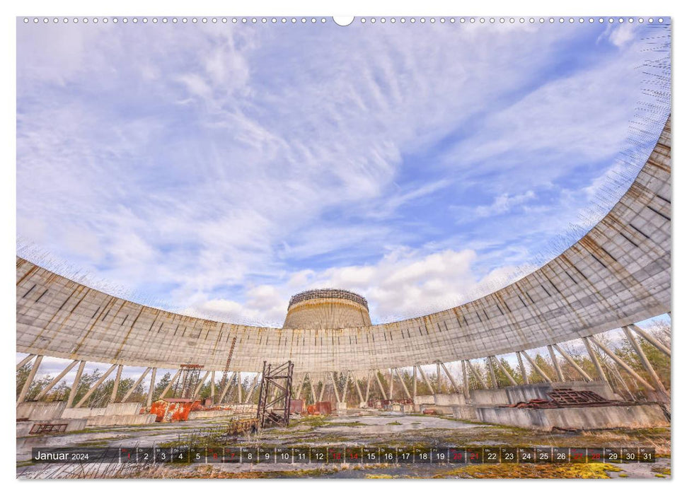 Tchernobyl - La zone d'exclusion autour de la centrale nucléaire (Calendrier mural CALVENDO 2024) 