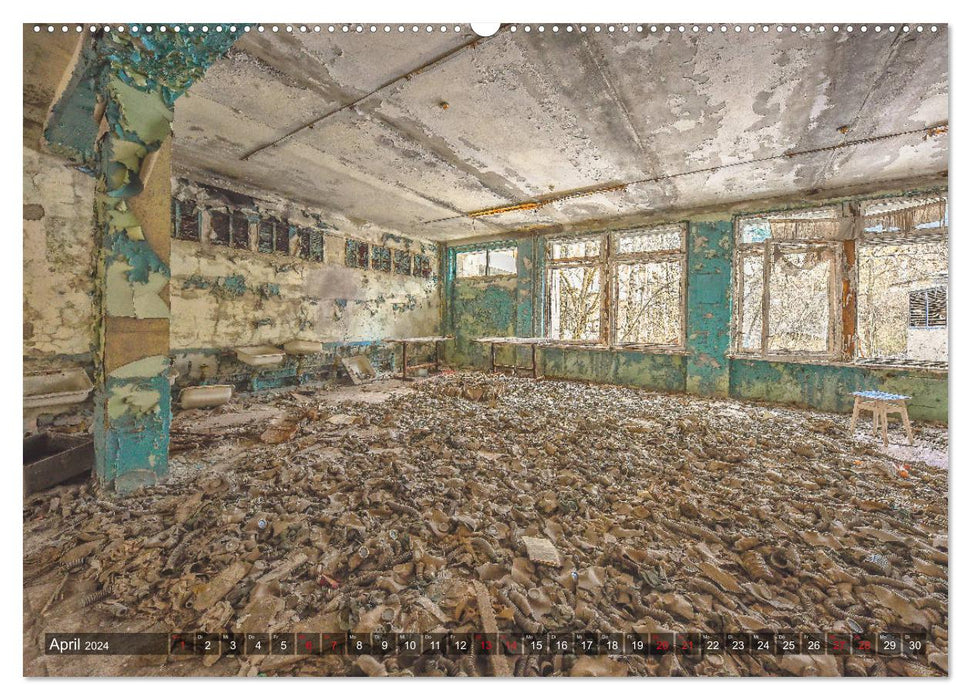 Tchernobyl - La zone d'exclusion autour de la centrale nucléaire (Calendrier mural CALVENDO 2024) 
