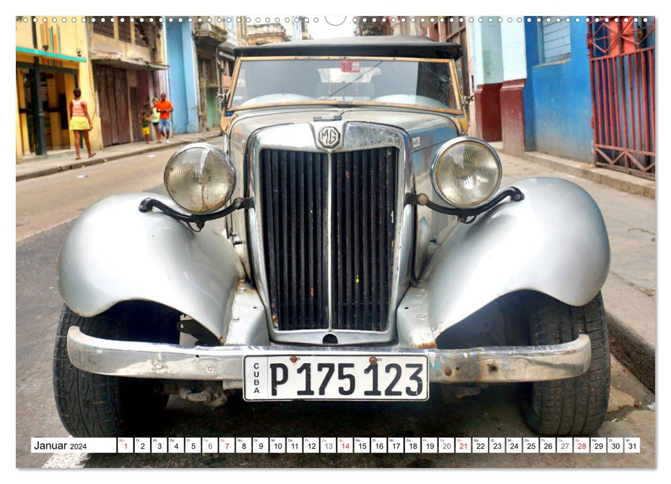 MG Classics - Britische Oldtimer in Kuba (CALVENDO Premium Wandkalender 2024)