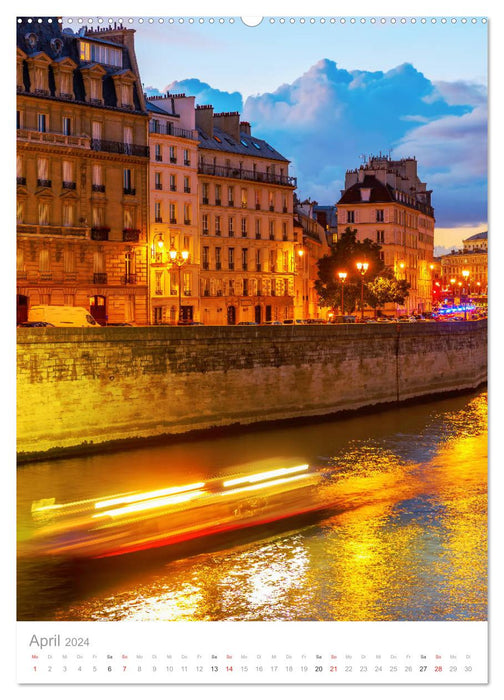 Paris - Impressions de la ville de l'amour (Calendrier mural CALVENDO Premium 2024) 