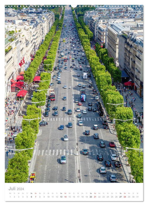 Paris - Impressions de la ville de l'amour (Calendrier mural CALVENDO Premium 2024) 