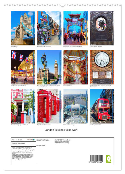 Londres vaut le détour (Calvendo Premium Wall Calendar 2024) 