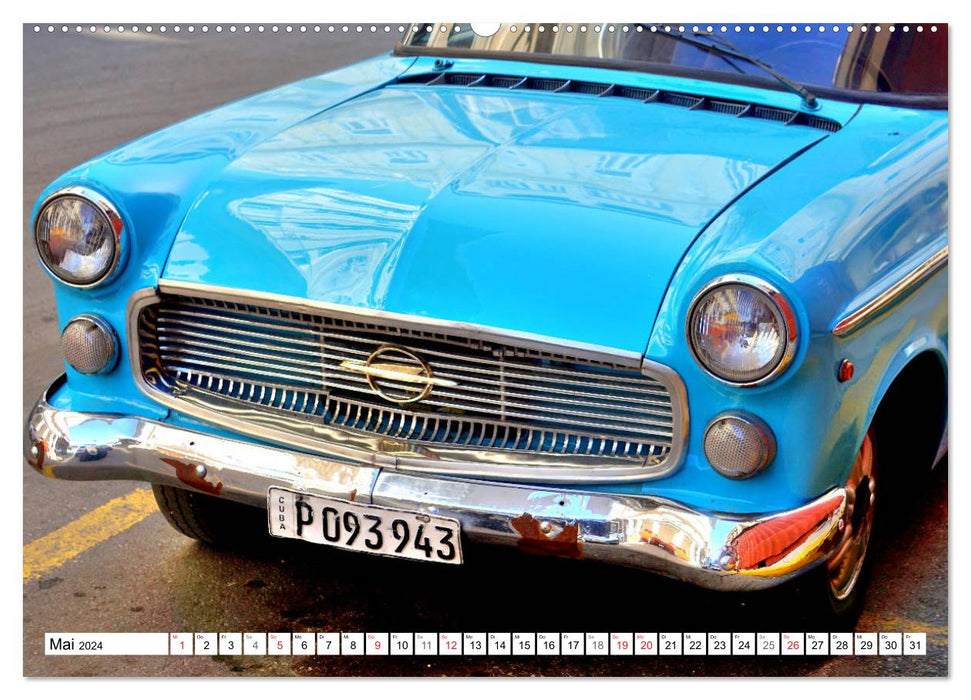 Kapitän auf Kuba - Die Oldtimer-Legende von Opel (CALVENDO Premium Wandkalender 2024)