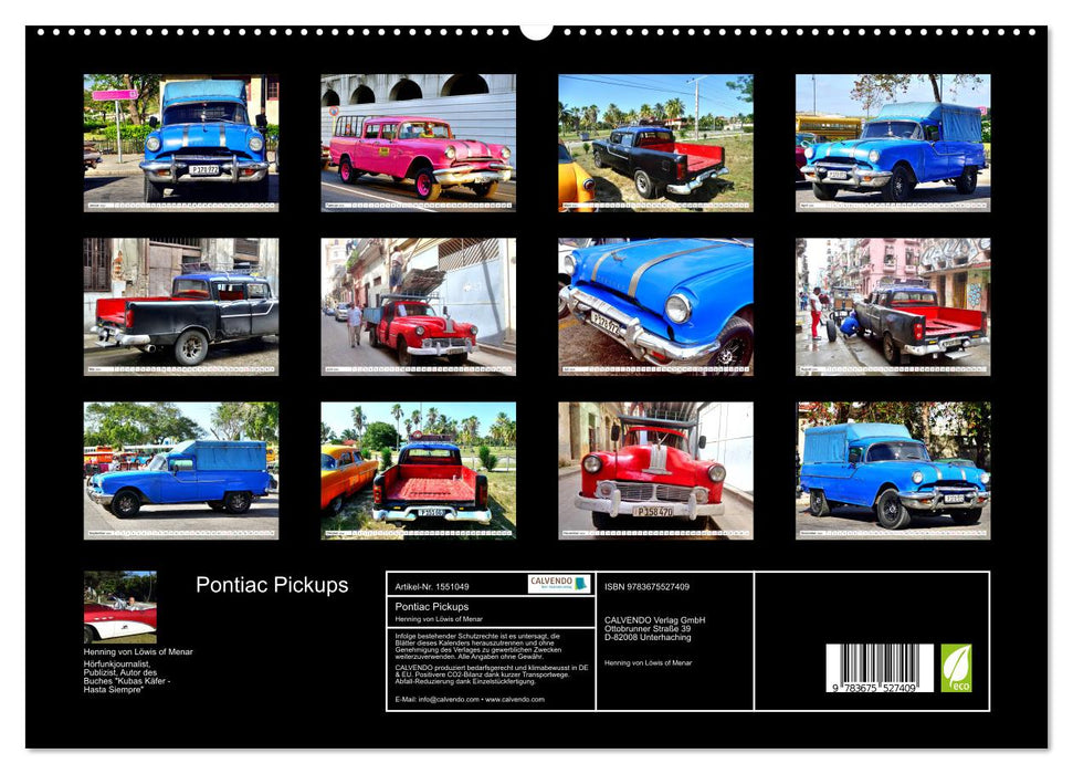 Pontiac Pickups – Pack légendaire ânes des États-Unis (calendrier mural CALVENDO Premium 2024) 