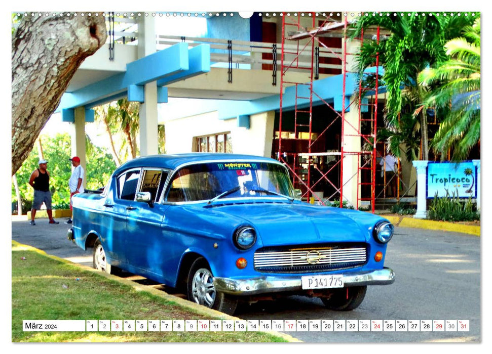 Capitaine à Cuba - La légende des voitures anciennes d'Opel (Calendrier mural CALVENDO 2024) 