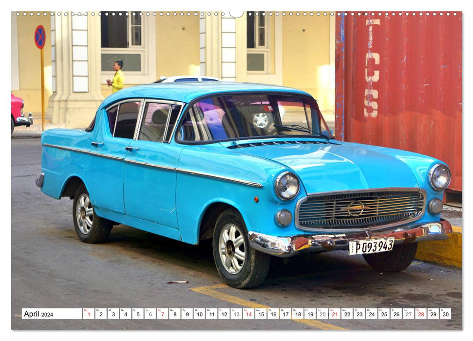 Capitaine à Cuba - La légende des voitures anciennes d'Opel (Calendrier mural CALVENDO 2024) 