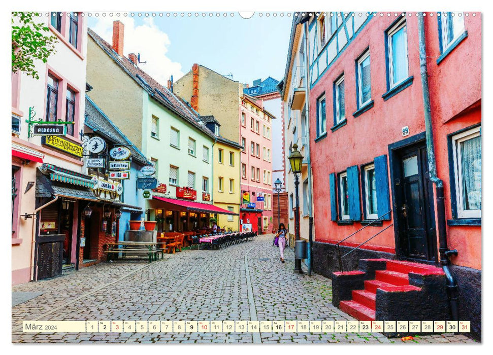 Frankfurt am Main - fotografische Impressionen bei Tag und bei Nacht (CALVENDO Premium Wandkalender 2024)