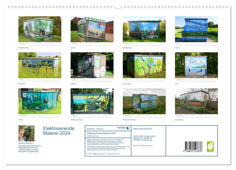 Peinture électrisante 2024. Art sur les coffrets électriques dans les espaces publics (CALVENDO Premium Wall Calendar 2024) 