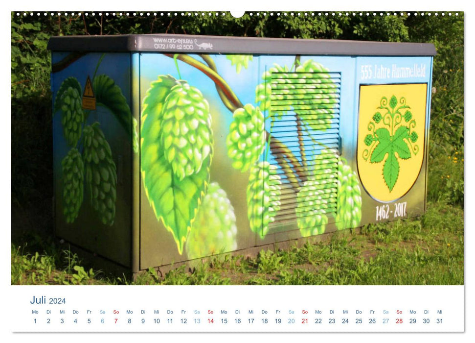 Elektrisierende Malerei 2024. Kunst auf Stromkästen im öffentlichen Raum (CALVENDO Premium Wandkalender 2024)