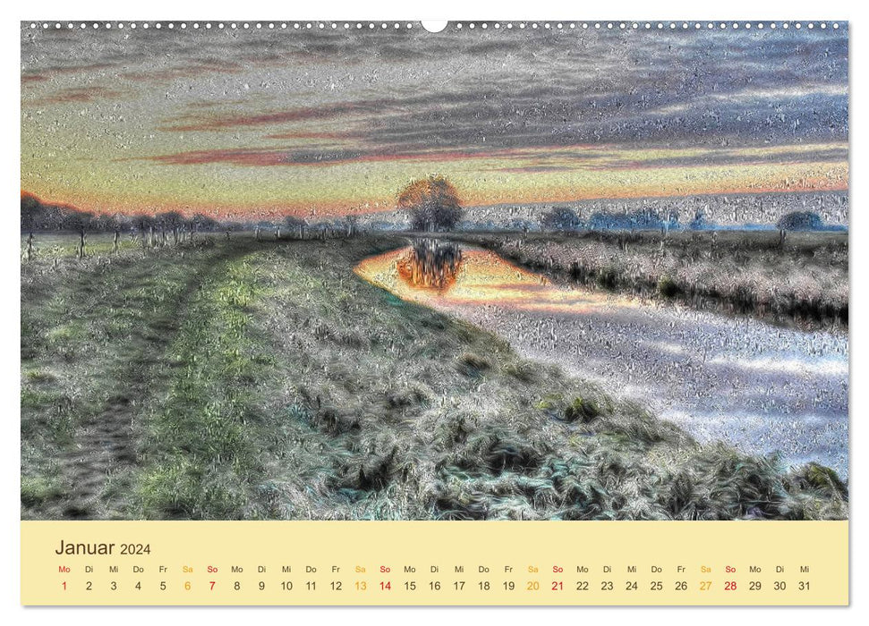 Fischerhude pittoresque (Calvendo Premium Wall Calendar 2024) 