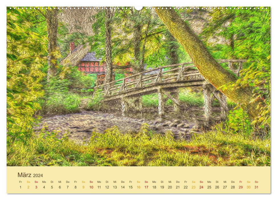 Fischerhude pittoresque (Calvendo Premium Wall Calendar 2024) 