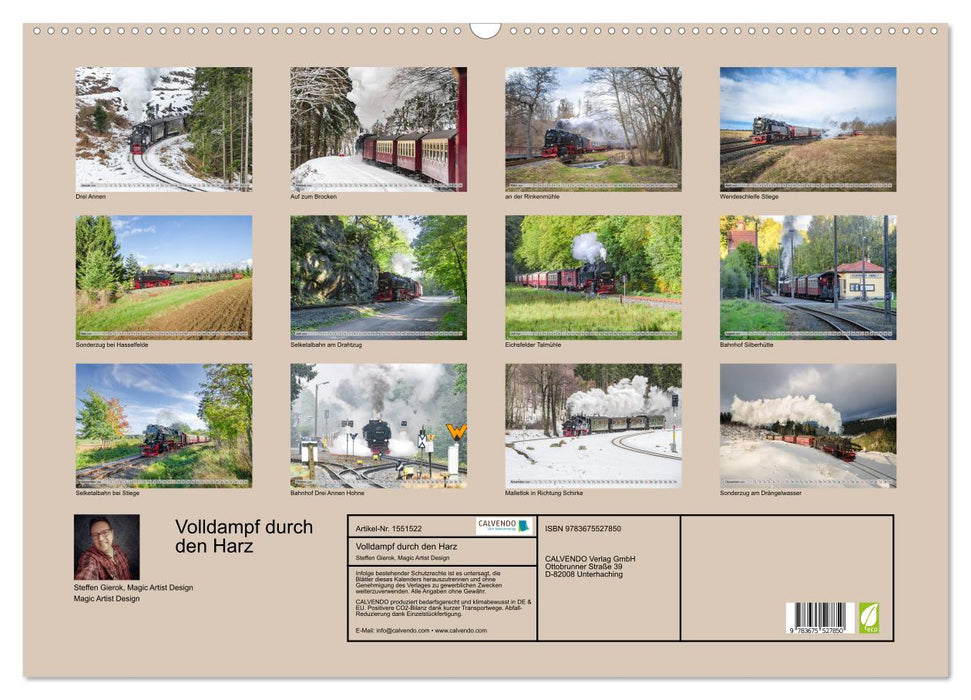 Volldampf durch den Harz (CALVENDO Wandkalender 2024)