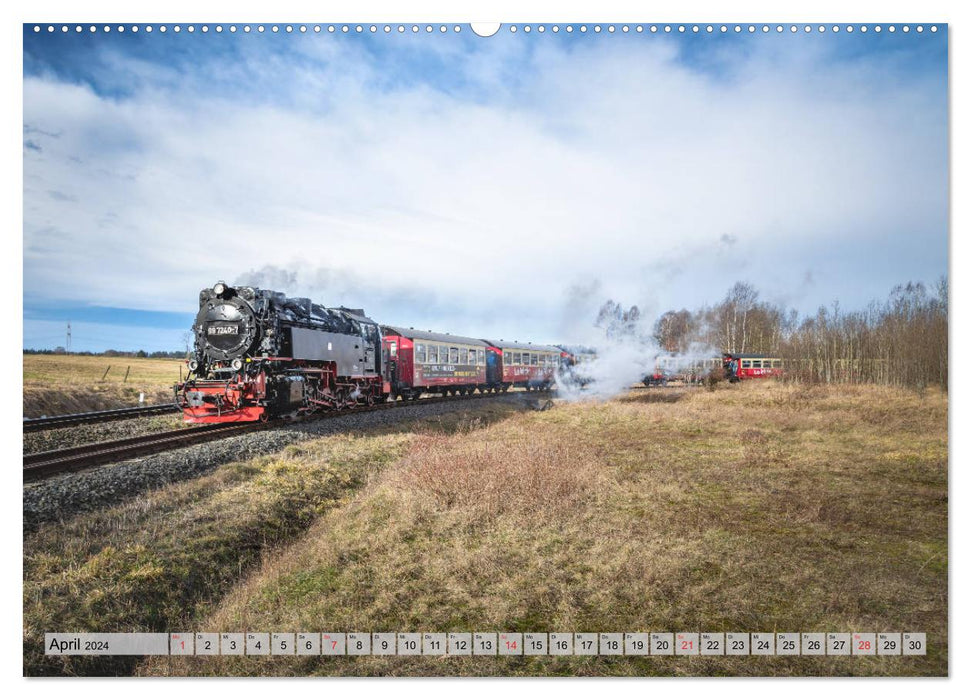 À toute vapeur dans le Harz (calendrier mural CALVENDO 2024) 