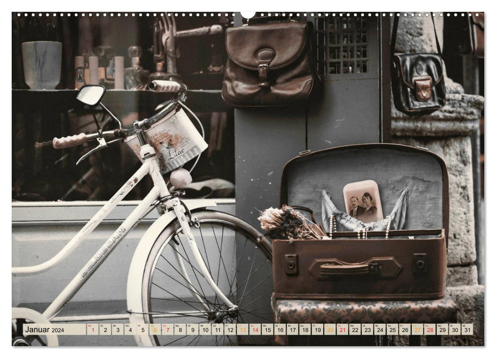 Fahrrad Alltag - Film Noir Style (CALVENDO Wandkalender 2024)