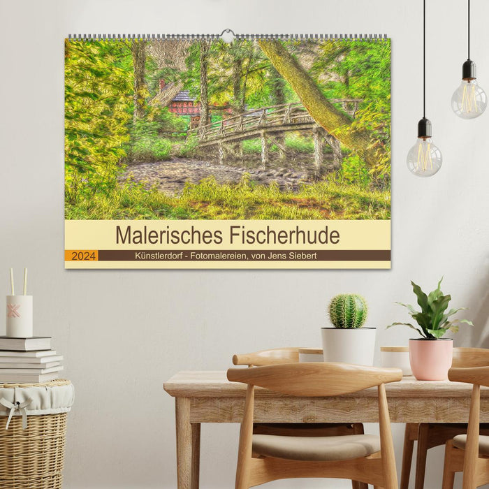 Malerisches Fischerhude (CALVENDO Wandkalender 2024)