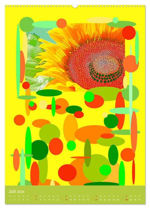 Farbiger Blütenrausch (CALVENDO Premium Wandkalender 2024)