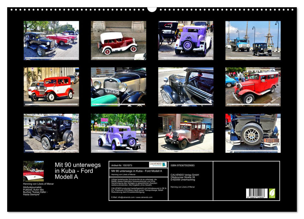 Traveling in Havana at 90 - Ford Model A in Cuba (CALVENDO wall calendar 2024) 