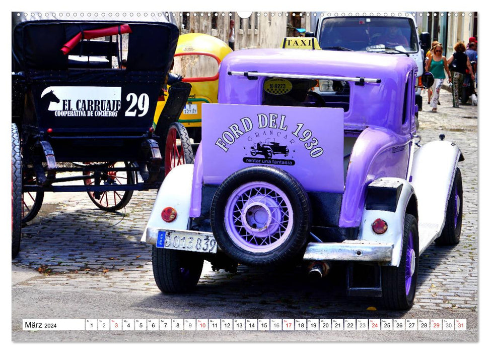 Mit 90 unterwegs in Havanna - Ford Modell A in Kuba (CALVENDO Wandkalender 2024)