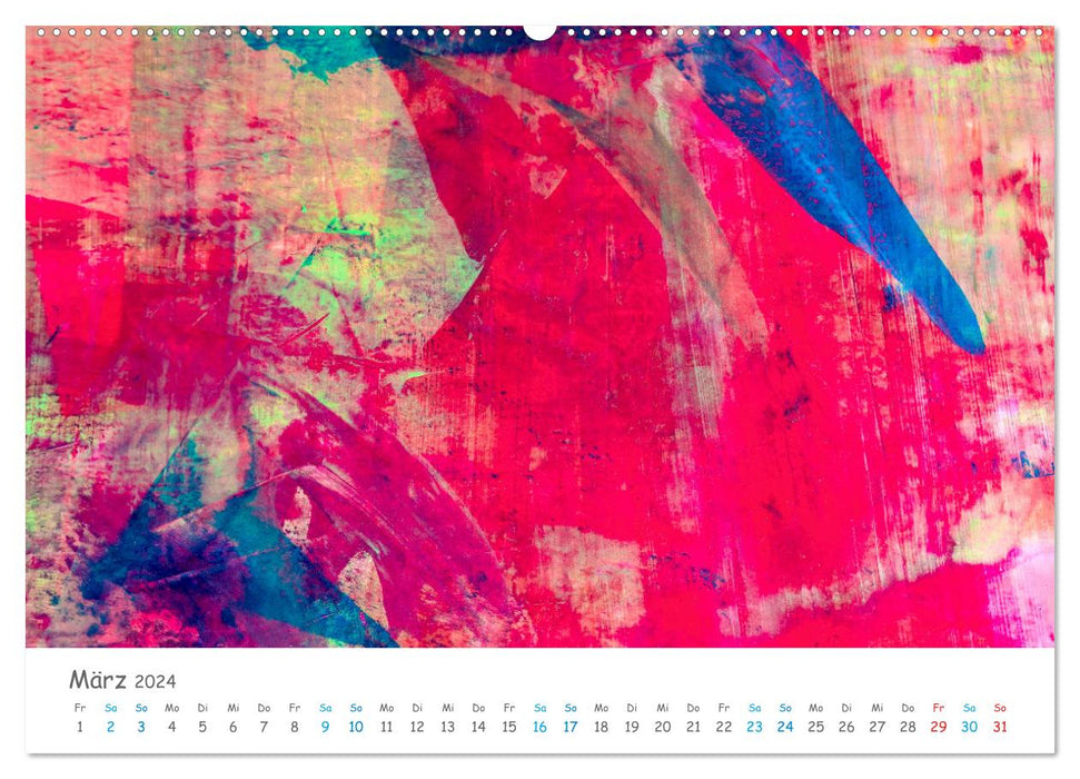Colorpop - Joyful, abstract. multicolored (CALVENDO Premium Wall Calendar 2024) 