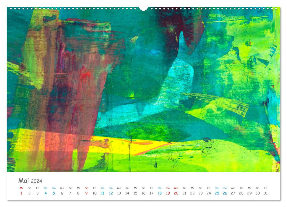 Colorpop - Joyful, abstract. multicolored (CALVENDO Premium Wall Calendar 2024) 