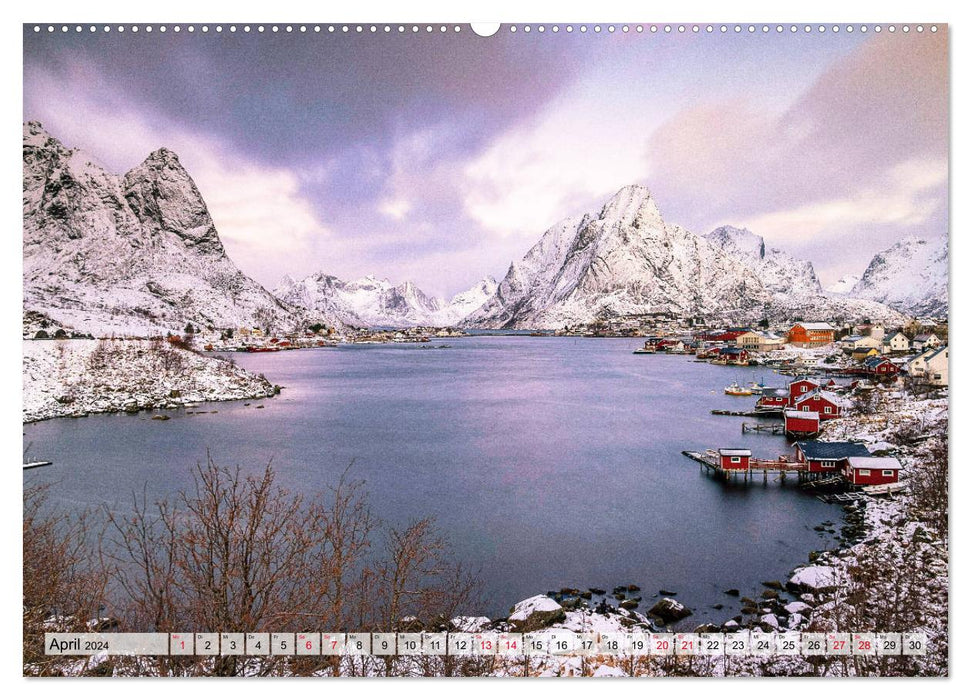 In January on the Lofoten (CALVENDO Premium Wall Calendar 2024) 