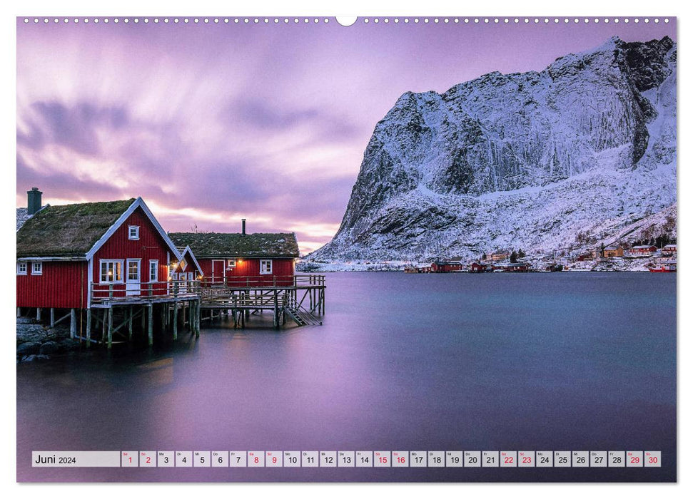 In January on the Lofoten (CALVENDO Premium Wall Calendar 2024) 