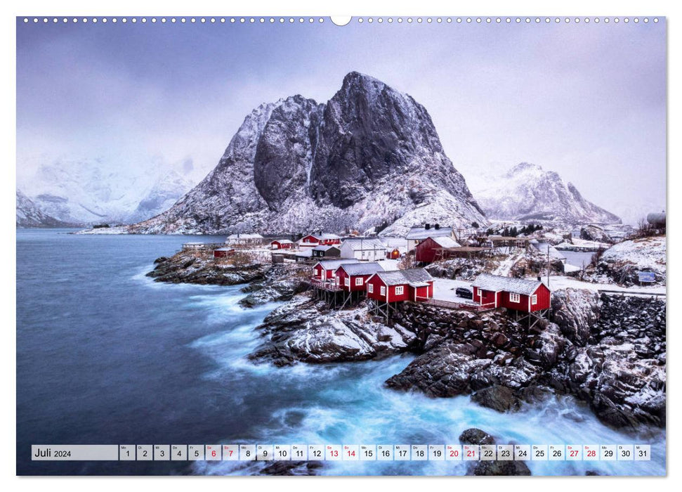 In January on the Lofoten (CALVENDO Premium Wall Calendar 2024) 