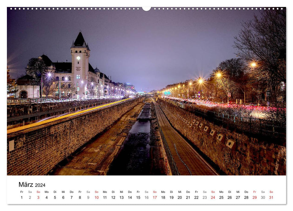 Vienna after sunset (CALVENDO Premium Wall Calendar 2024) 