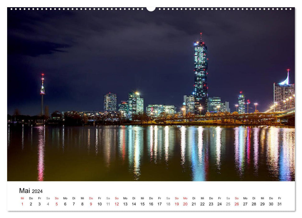 Vienna after sunset (CALVENDO Premium Wall Calendar 2024) 