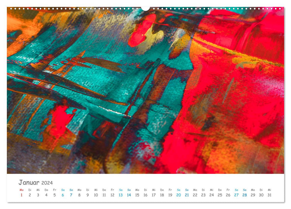 Colorpop - Joyful, abstract. multicolored (CALVENDO Wandkalender 2024)