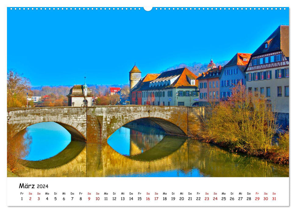 Hohenlohe - Between city and country (CALVENDO Premium Wall Calendar 2024) 