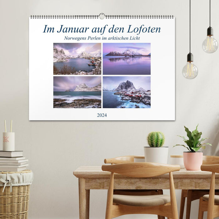 In January on the Lofoten (CALVENDO wall calendar 2024) 