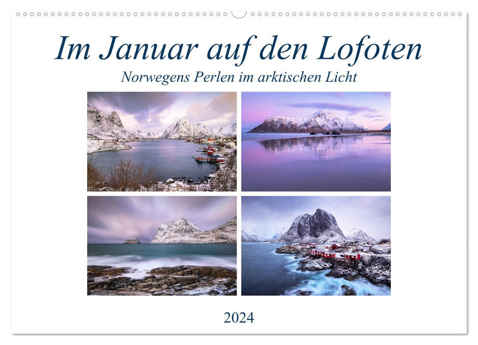 Im Januar auf den Lofoten (CALVENDO Wandkalender 2024)