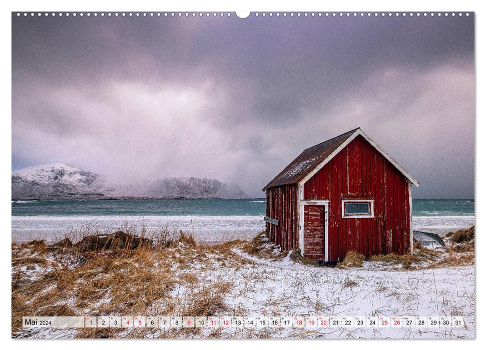 Im Januar auf den Lofoten (CALVENDO Wandkalender 2024)