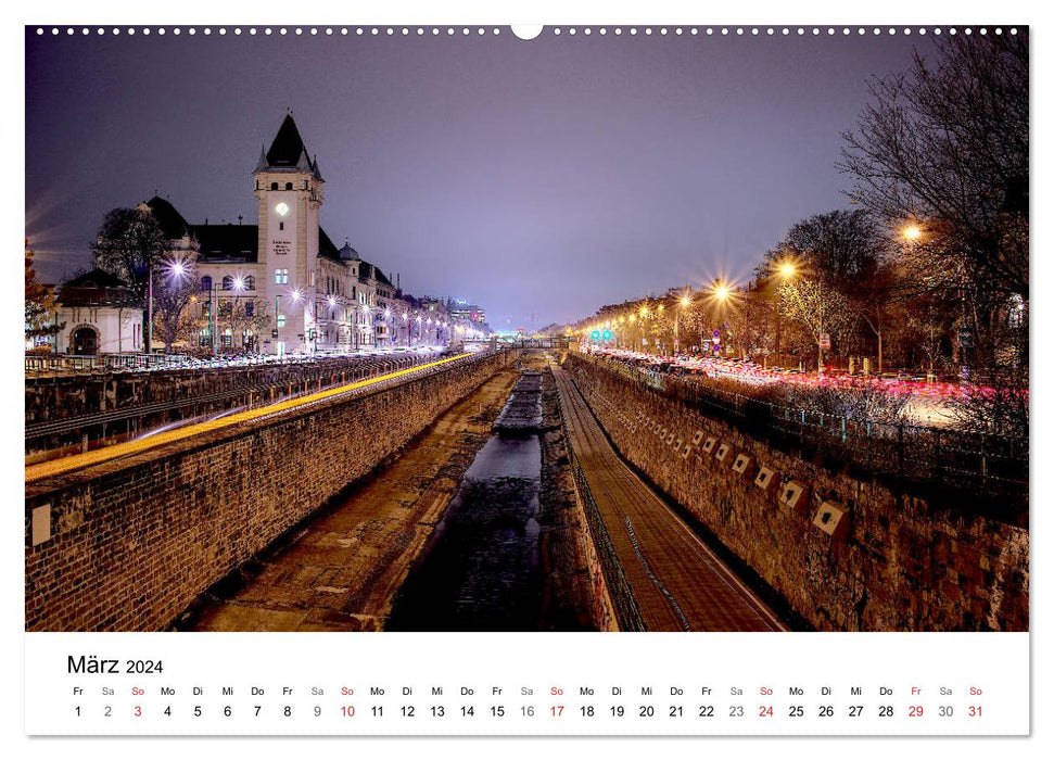 Wien nach Sonnenuntergang (CALVENDO Wandkalender 2024)