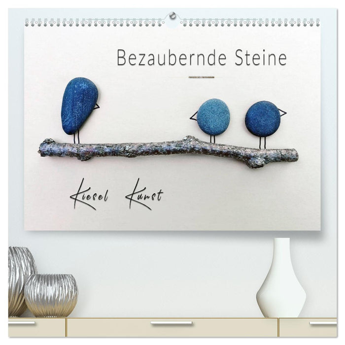 Bezaubernde Steine - Kieselkunst (CALVENDO Premium Wandkalender 2024)
