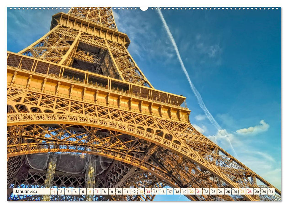 Eiffelturm - Ikone der Architektur (CALVENDO Premium Wandkalender 2024)
