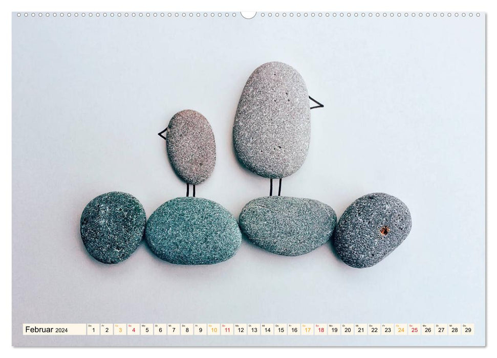 Enchanting stones - pebble art (CALVENDO wall calendar 2024) 