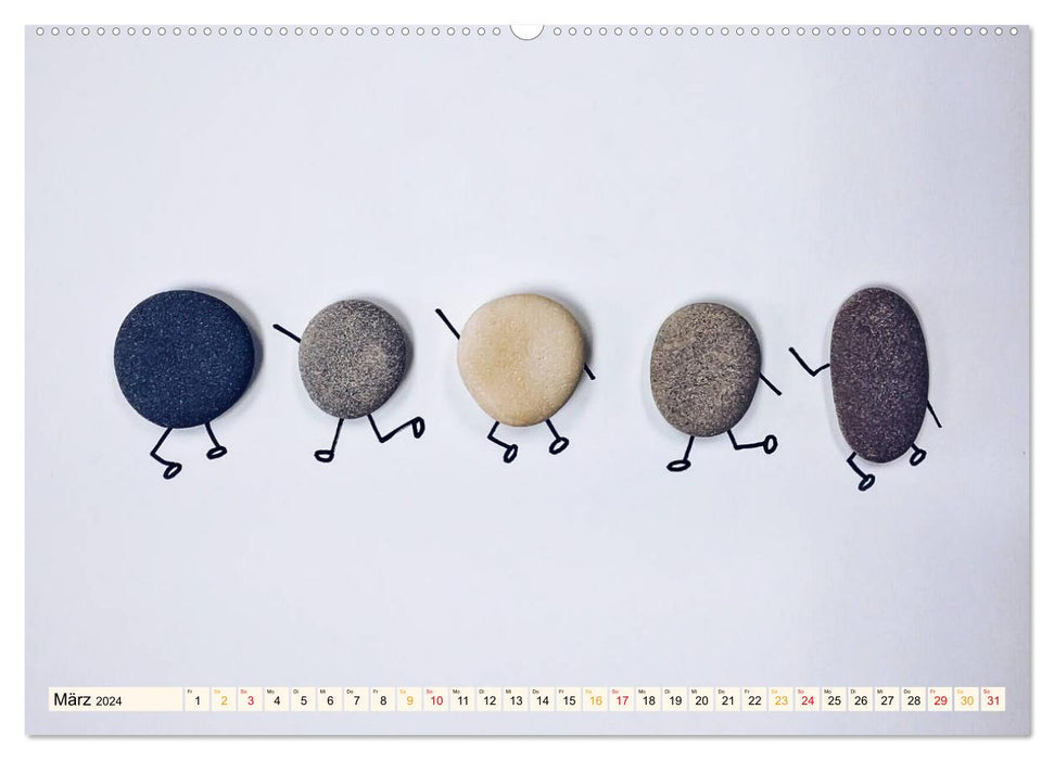 Enchanting stones - pebble art (CALVENDO wall calendar 2024) 