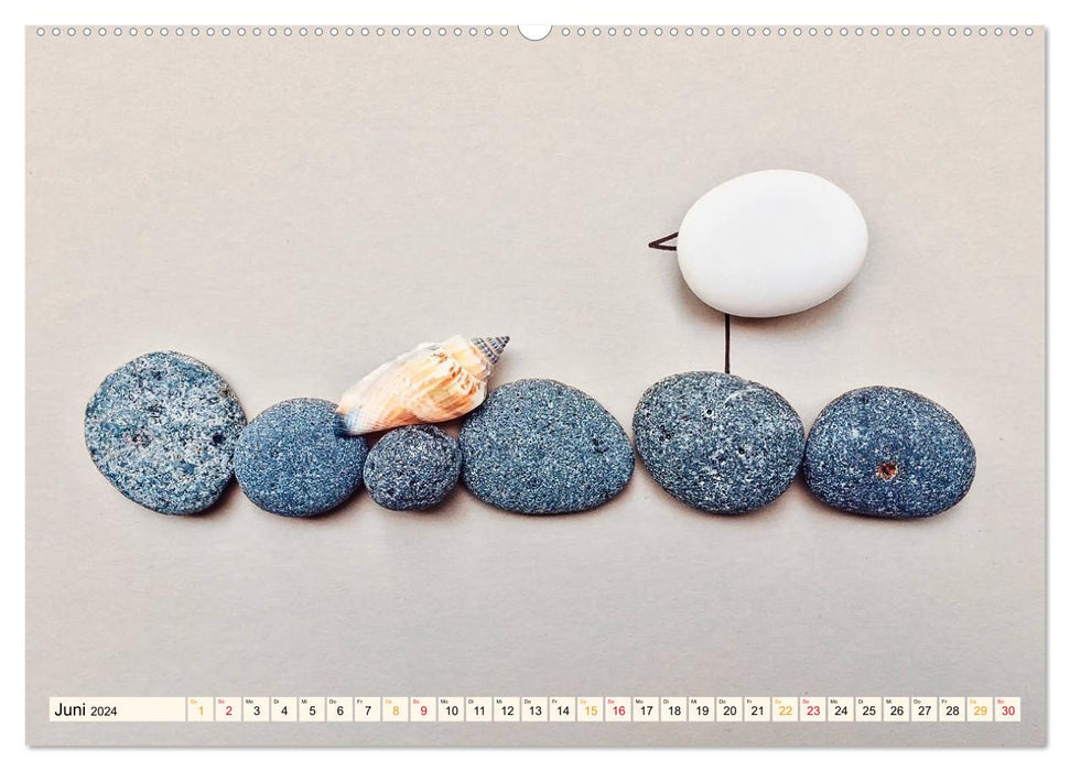 Enchanting stones - pebble art (CALVENDO wall calendar 2024) 