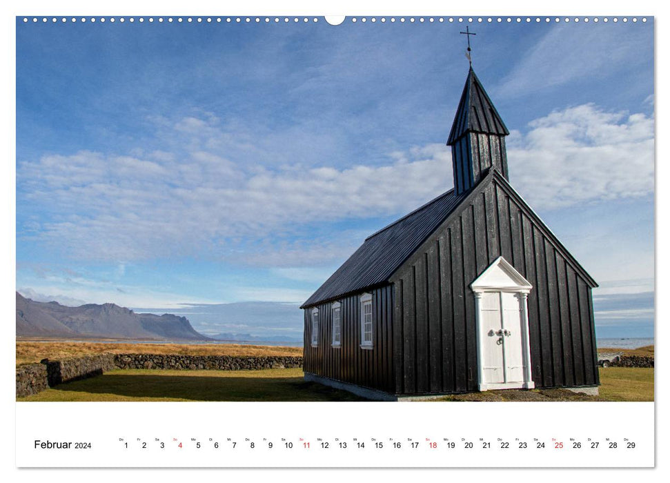 ICELAND Breathtaking nature of fire and ice (CALVENDO wall calendar 2024) 