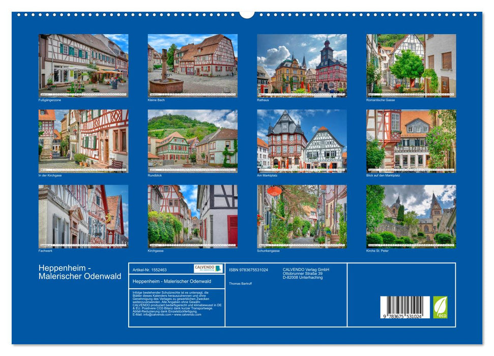 Heppenheim - Malerischer Odenwald (CALVENDO Premium Wandkalender 2024)